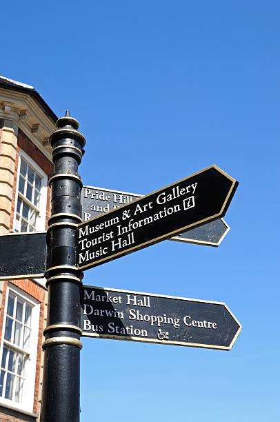 istock Tourist information sign, Shrewsbury. 473850736