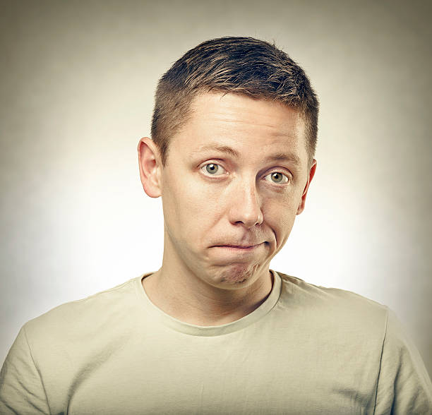Portrait of perplexed man