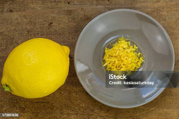 Lemon And Lemon Zest Stock Photo - Download Image Now - Lemon - Fruit, 2015, Citrus Fruit