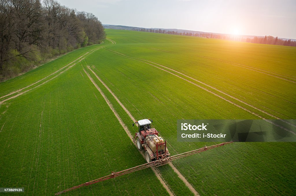 Luftaufnahme des Traktor - Lizenzfrei Feld Stock-Foto