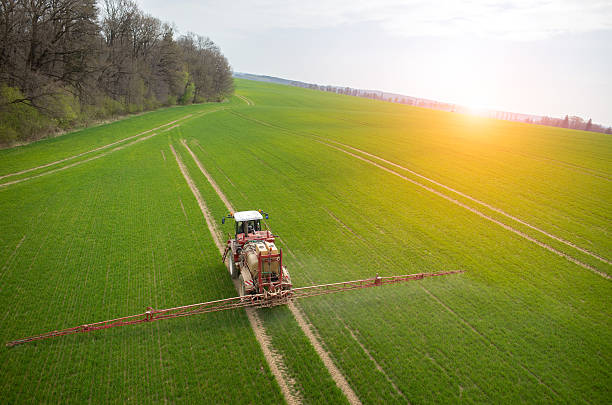 istock Aerial view of the tractor 473869436