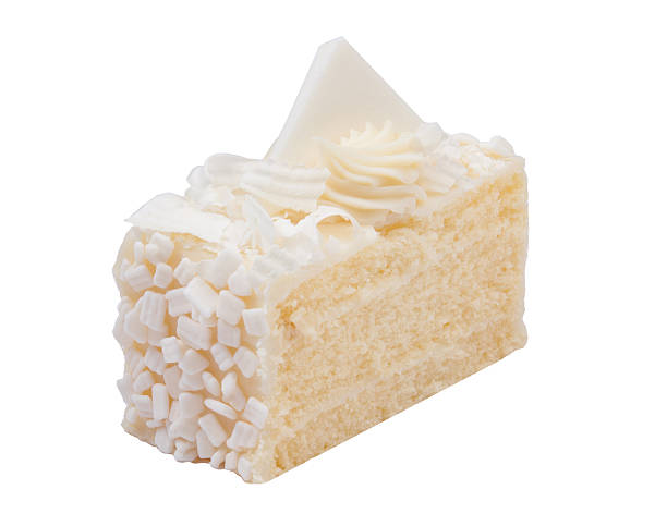 istock Vanilla cake topping with white chocolate isolated 473869464
