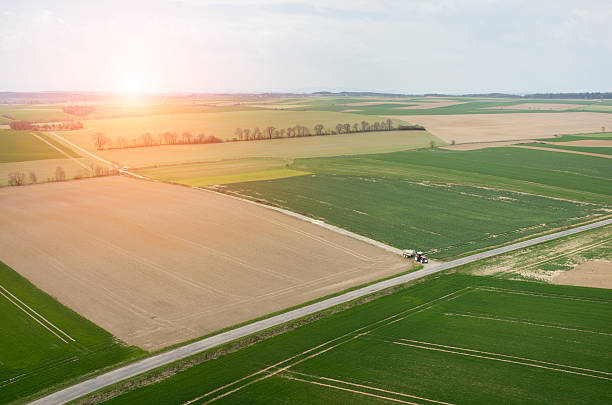 istock Sunrise over the field 473874168