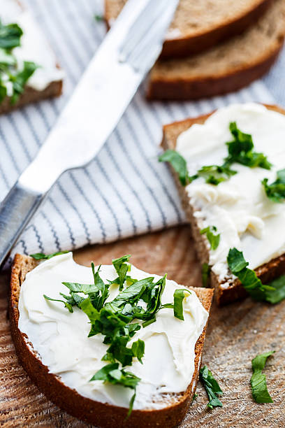 istock Sandwiches with melted cheese and herbs 473874530