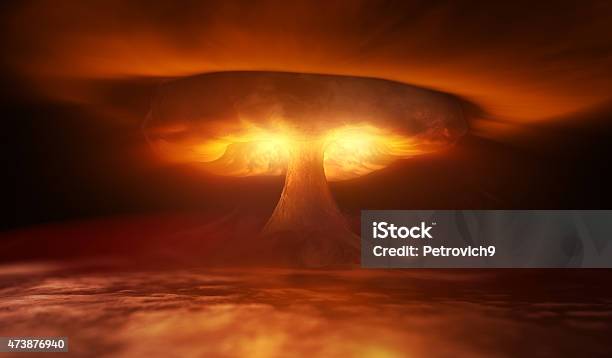 Nuclear Explosion Stock Photo - Download Image Now - Mushroom Cloud, Nuclear Weapon, Atomic Bomb