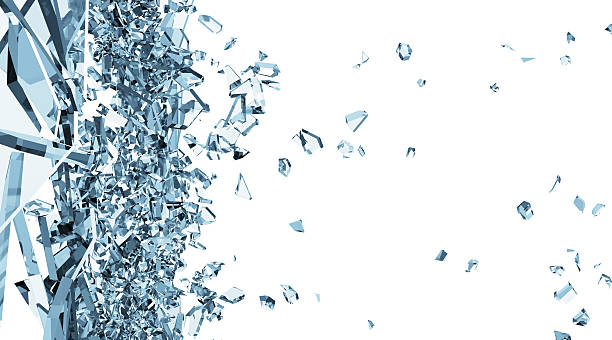 istock Broken Glass into Pieces isolated on white background 473876968