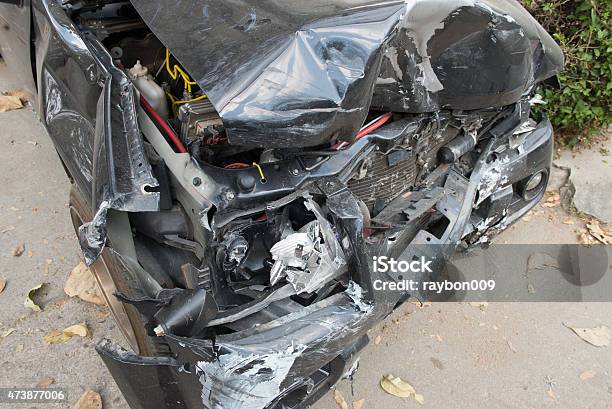 Car Accident Stock Photo - Download Image Now - 2015, Bumper, Car