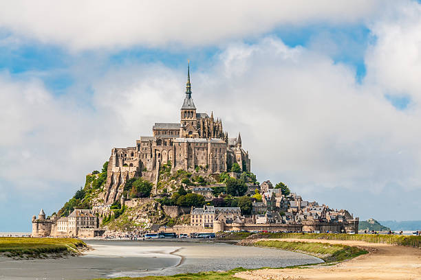 Mount St Michel in Normandy stock photo