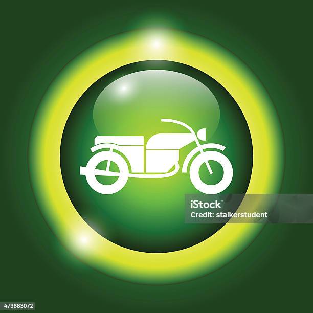 Motorcycle Icon Stock Illustration - Download Image Now - 2015, Backgrounds, Bicycle