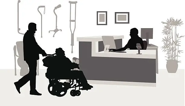 Vector illustration of Wheelchair Bound