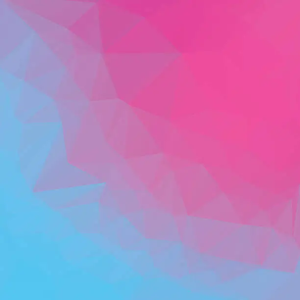 Vector illustration of Pink blue abstract polygonal background. Vector mosaik