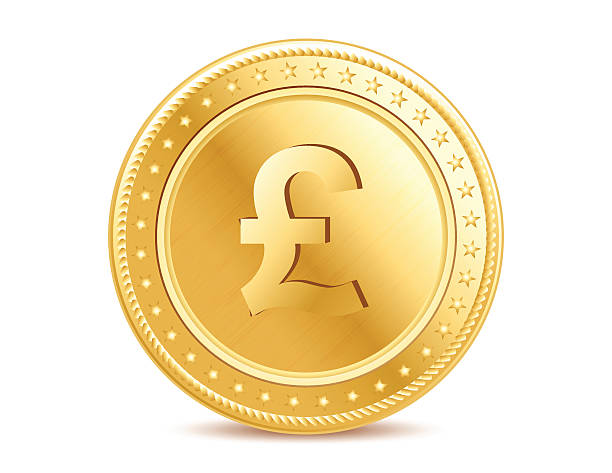 istock Golden isolated pound sterling coin on the white background 473891814