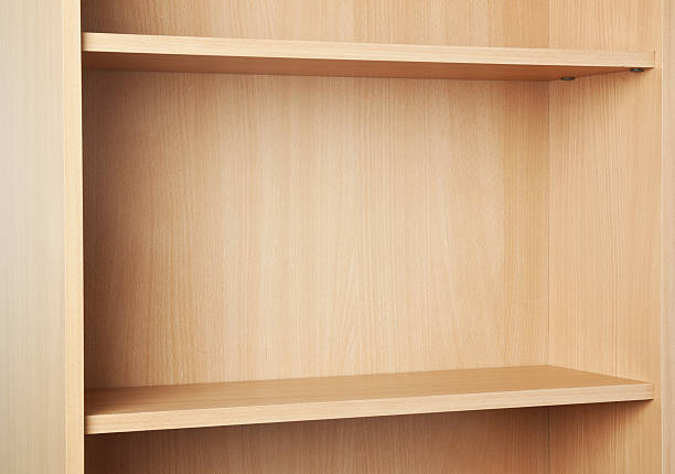 istock Empty brown bookcase for books and other items to keep 473898764