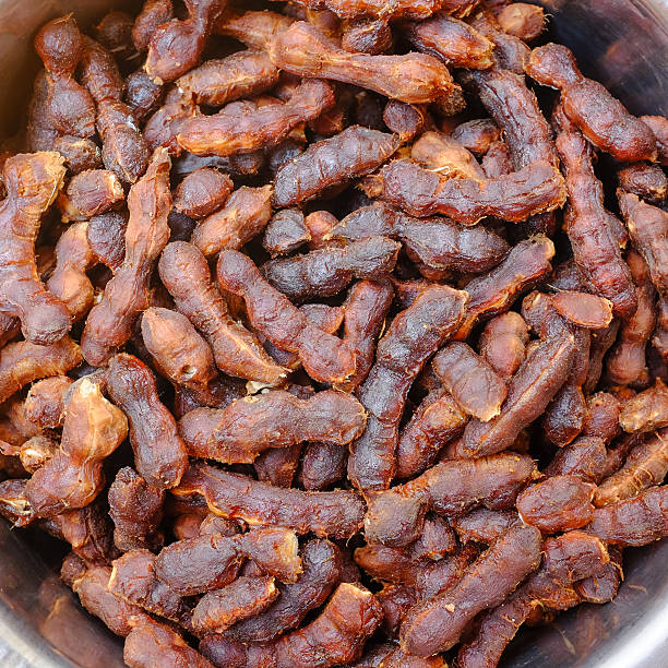 Close up Tamarind texture and background.
