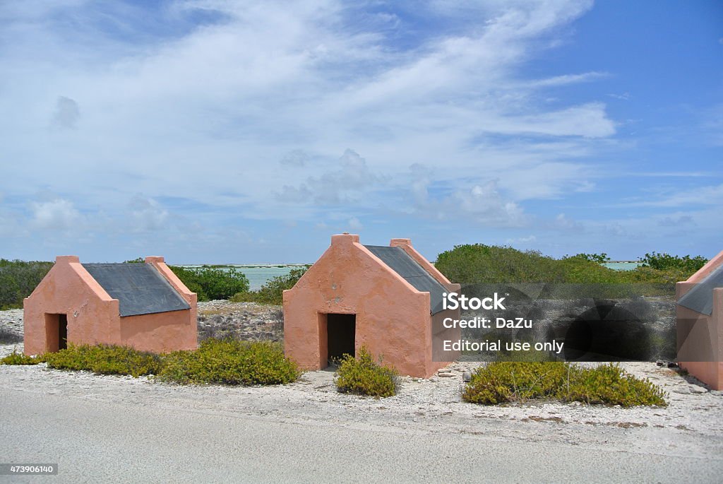 Slave quarters on Bonaire Kralendijk, Bonaire, Netherland Antilles - March 30,2015: Slave quarters on Bonaire, Netherland Antilles.  Bonaire Stock Photo