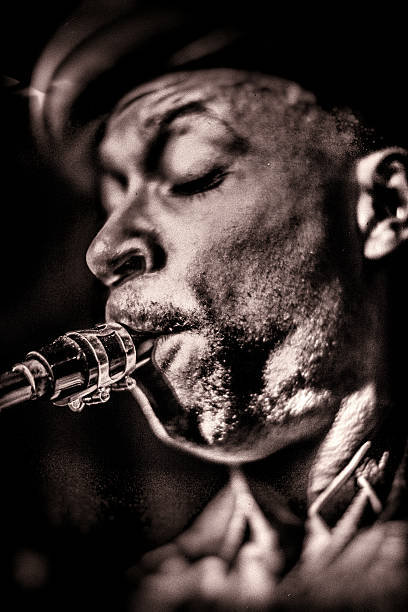 Saxophonist stock photo
