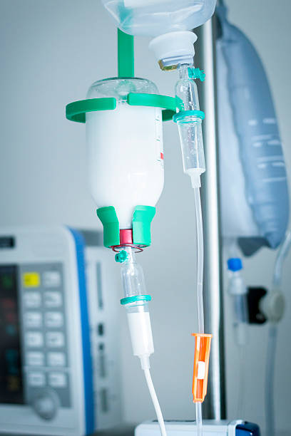 istock Intravenous drip medication in the hospital, ICU 473909812