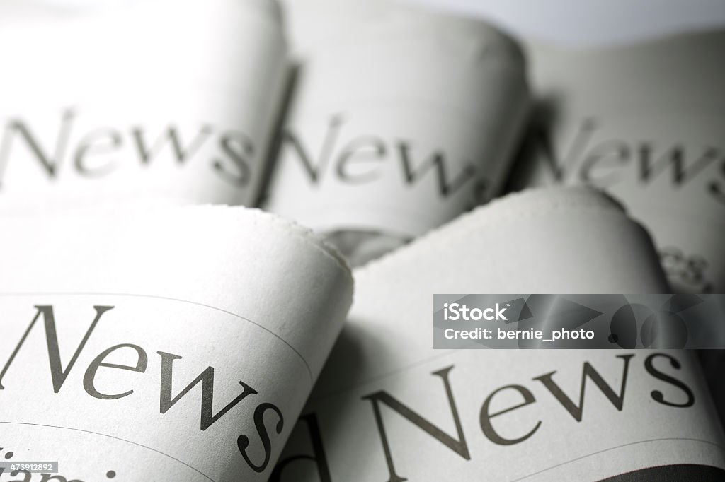 Zeitungen Gefaltet - Lizenzfrei 2015 Stock-Foto