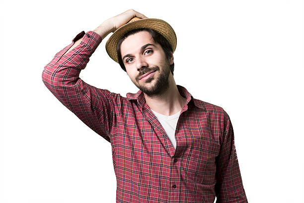 istock Pretty young bearded man tourist 473913054
