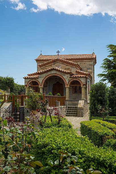istock Part of Agios Stefanos St Stefan Monastery on Meteora cliff 473916030