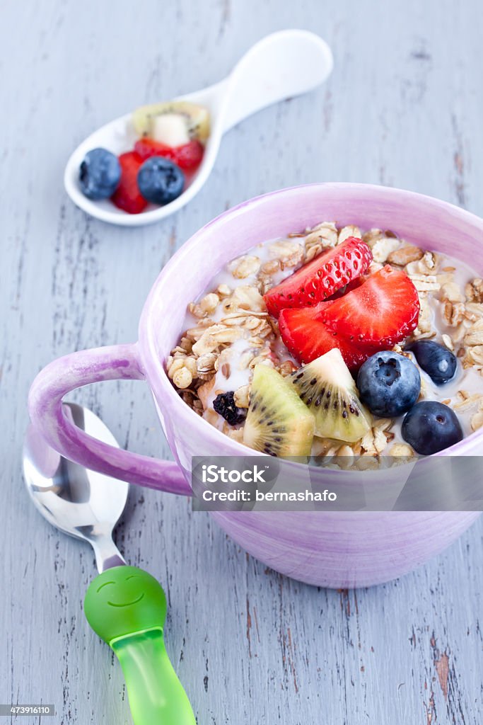 muesli with fruits muesli with fruits for healhty 2015 Stock Photo