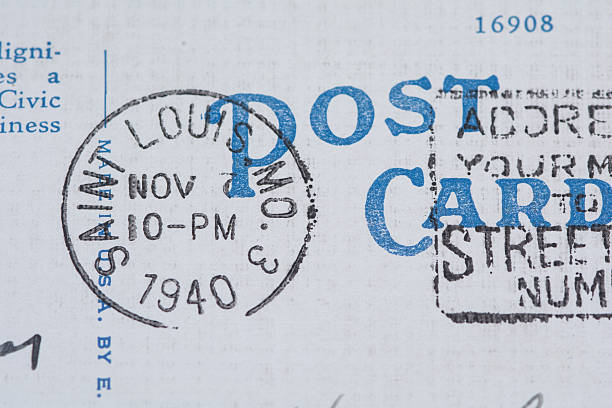istock Saint Louis, MO 1940 post mark close up 473916850