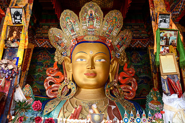istock Sculpture of Maitreya buddha at Thiksey Monastery 473919522