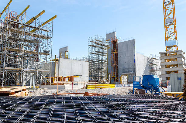 Construction site stock photo