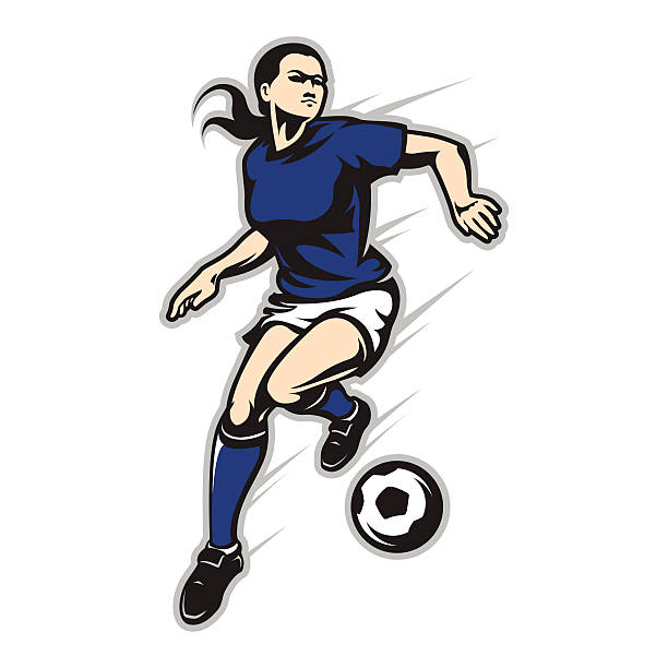 ilustrações, clipart, desenhos animados e ícones de playmaker - futebol feminino
