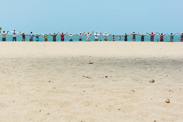 Mãos na sands - fotografia de stock