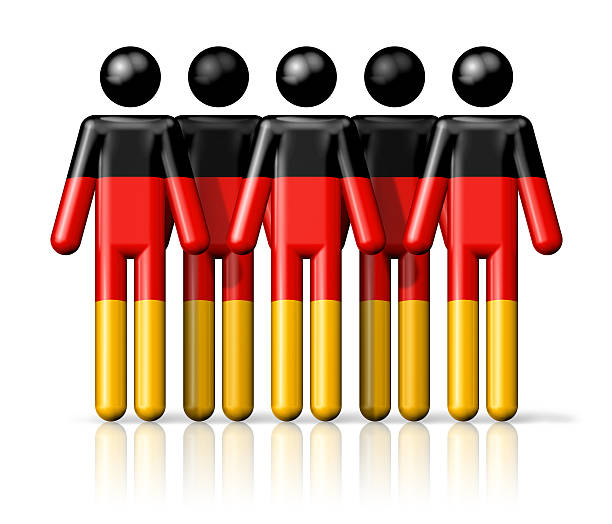 istock Flag of Germany on stick figure 473920674
