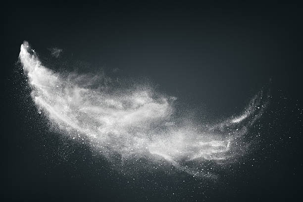 istock Abstract design of white powder cloud 473926210