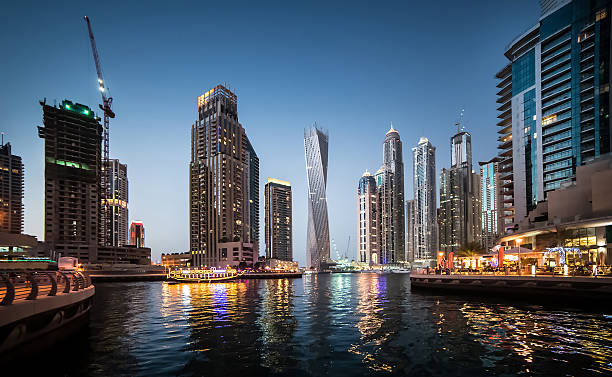 istock Night view of the Dubai Marina 473926472