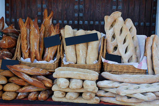 Bread assortment in a local market