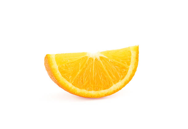 istock Slice of orange isolated on white 473930188