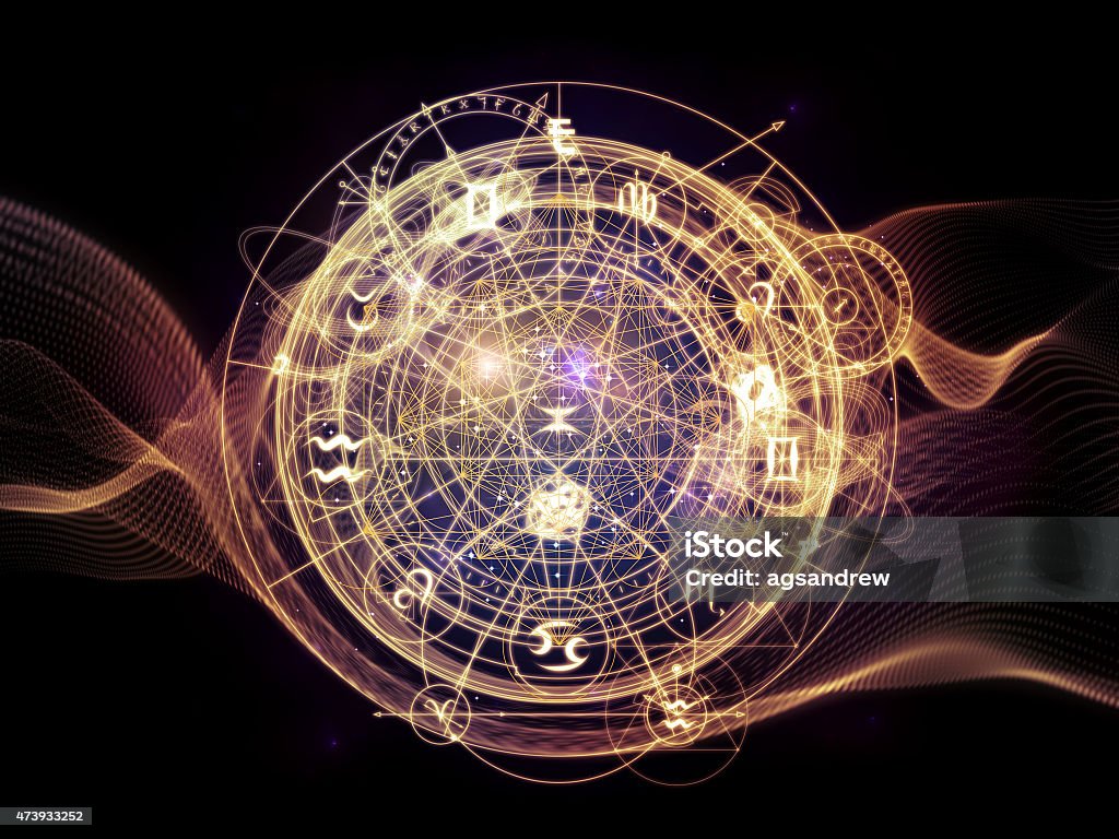 Virtuelle Leben der Heilige Geometrie - Lizenzfrei Astrologie Stock-Foto
