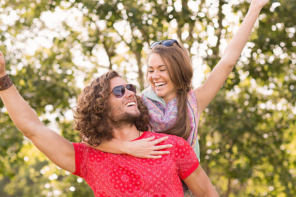 istock Cute couple in the park 473939716