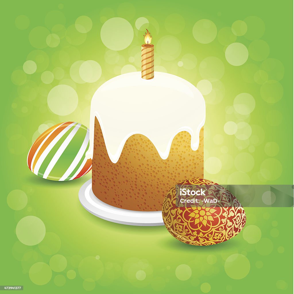 Gâteau de Pâques - clipart vectoriel de Bougie libre de droits