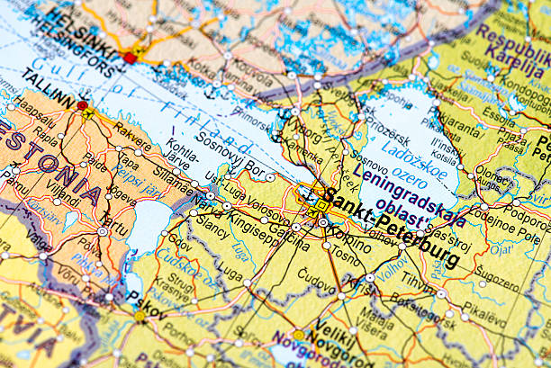 istock Map of Saint Petersburg, Russia 473943308