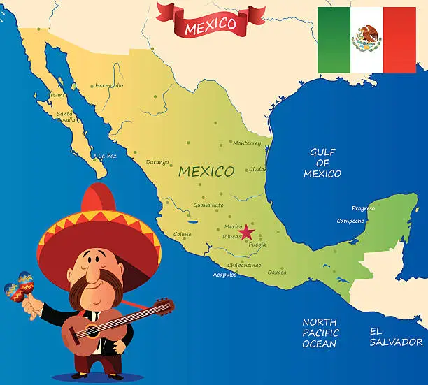 Vector illustration of Mexico