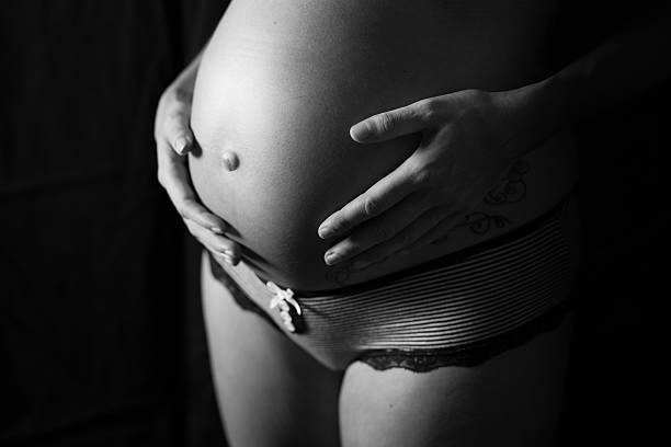 baby bump stock photo