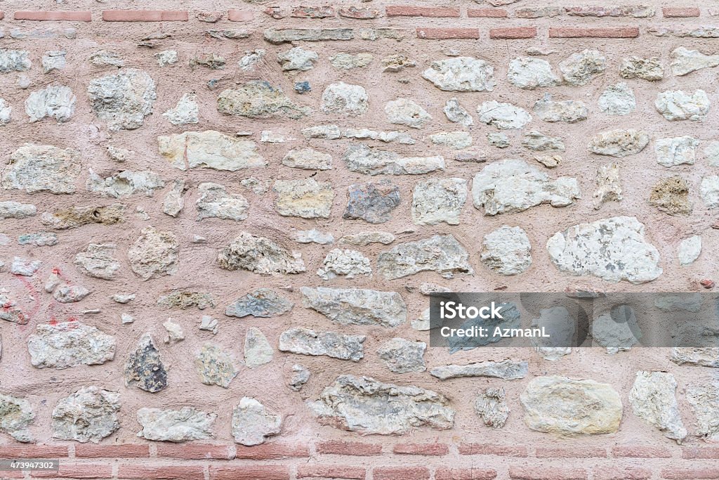 Stone Wall Texture of a wall, made of stones. We can see stones of different sizes and forms. 2015 Stock Photo