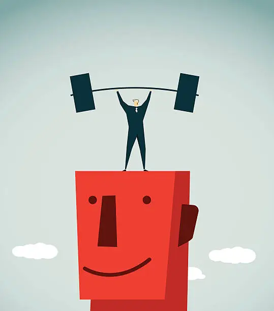 Vector illustration of Weightlifting-Illustration