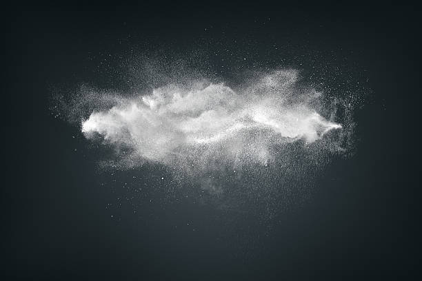 istock Abstract design of white powder cloud 473950386