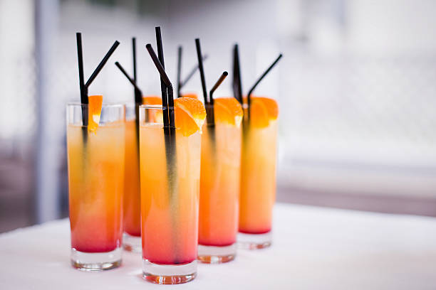 Juice cocktail Cocktails on a party juice bar stock pictures, royalty-free photos & images