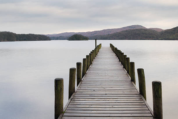 istock Wooden jetty  in the lake district 473962012