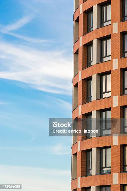 New Apartment Building On A Sunny Day Stock Photo - Download Image Now - 2015, Apartment, Architecture