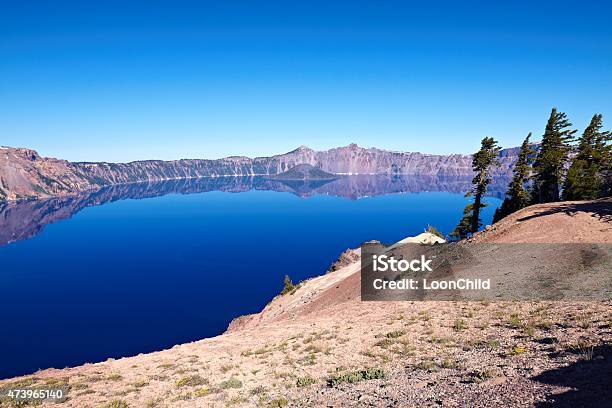 Crater Lake Stock Photo - Download Image Now - 2015, Blue, Caldera