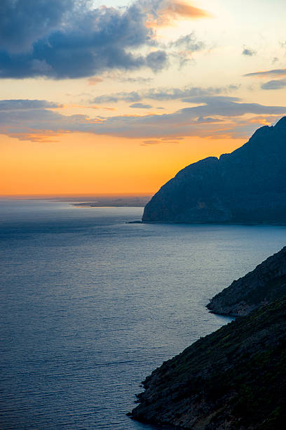 istock Beautiful cloudy sunset at Lefkada island 473967706
