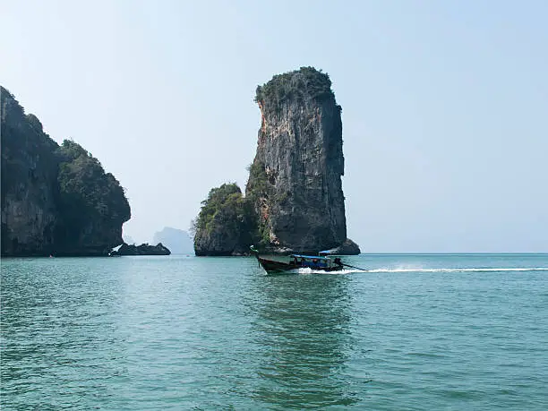 Coastal Line in South of Thailand in Krabi Province